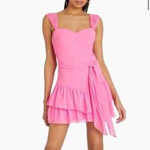 Amanda Uprichard Kendra Ruffle Skort Romper Aster